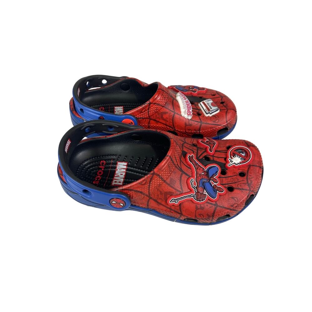 Crocs Spider Man Web Classic Clogs Size J2